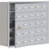 Salsbury 25 Door Welded Cell Phone Locker W/Recessed Key Locks 37""Wx8-3/4""Dx31""H Gray Assembled