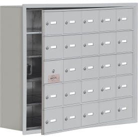 Salsbury 25 Door Welded Cell Phone Locker W/Recessed Key Locks 37""Wx8-3/4""Dx31""H Gray Assembled