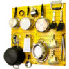 Wall Control Kitchen Pegboard Pack Storage & Organization Kit Yellow/Blue 32"" X 32"" X 6""