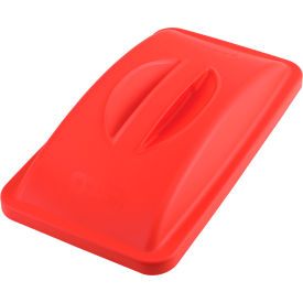 Global Industrial™ Solid Lid w/ Handle For 23 Gallon Slim Trash Can Red