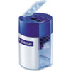 Staedtler® Cylinder Handheld Pencil Sharpener Two-Hole 2.25"" x 1.63"" x 1.63"" Blue/Silver