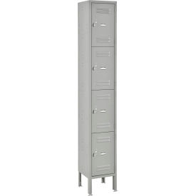 Global Industrial™ Capital® 4-Tier 4 Door Box Locker 12""W x 12""D x 78""H GrayUnassembled