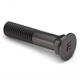 5/8-11 x 2-1/2"" Plow Bolt - #3 Flat Head - Grade 5 - UNC - Steel - Zinc Clear - Pkg of 10
