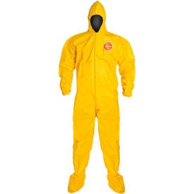 DuPont™ Tychem® 2000 Coverall Hood & Socks/Boots Bound Seam Yellow 3X 12/Qty