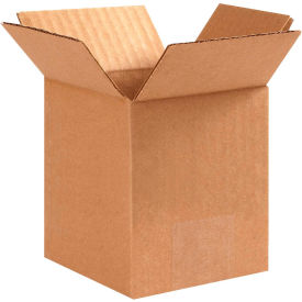 Global Industrial™ Cardboard Corrugated Boxes 4""L x 4""W x 6""H Kraft