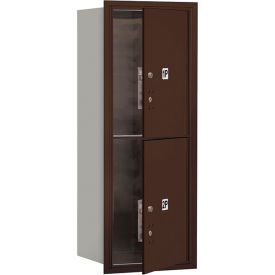 4C Horizontal Mailbox 37-1/2""H Single Column 2 PL5 Doors Front Load Bronze USPS