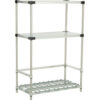Nexel® BK182462Z Poly-Z-Brite® 2-Shelf Container/Keg Rack 24""W x 18""D x 63""H