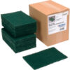 Global Industrial™ Heavy Duty Scouring Pads Green 6"" x 9"" - Case of 15 Pads
