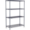Nexel® 4 Shelf Nexelon® Blue Wire Shelving Unit Starter 42""W x 21""D x 74""H