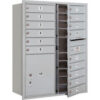 4C Horizontal Mailbox 41""H Double Column 15 MB1/1 PL5 Door Front Load Aluminum USPS
