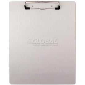 Universal One Brushed Aluminum Plastic Clipboard 1/2"" Capacity Holds 8-1/2w x 11h Silver