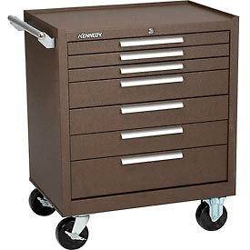 Kennedy® 297XB K2000 Series 29""W X 20""D X 35""H 7 Drawer Brown Roller Cabinet