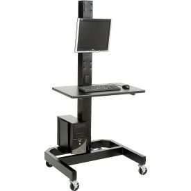 Global Industrial™ Orbit Mobile Computer Cart with VESA Mount Black
