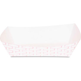 Boardwalk® Paper Food Baskets 5 Lb. Capacity Red/White