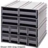 Quantum Interlocking Storage Cabinet QIC-8143 - 11-3/4""Wx11-3/8""Dx11""H - 12 Ivory Drawers