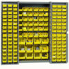 Global Industrial™ Bin Cabinet Deep Door - 144 Yellow Bins 16-Gauge Assembled Cabinet 38x24x72