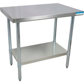 BK Resources 430 Stainless Steel Table 60 x 18"" Galvanized Undershelf 18 Gauge