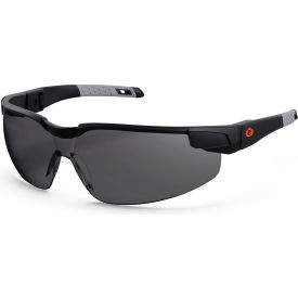 Ergodyne® Dellenger-AF Safety Glasses w/ Adjustable Temples Smoke Lens Matte Black Frame