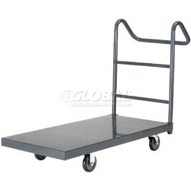 Global Industrial™ Steel Deck Truck 48x24 1000 Lb. Cap. 5"" Polyurethane Casters - Ergo Handle