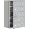 Salsbury 5-Tier 15 Door Cell Locker w/ Recessed Keyed Locks 24""W x 8-3/4""D x 31""H Gray Assembled