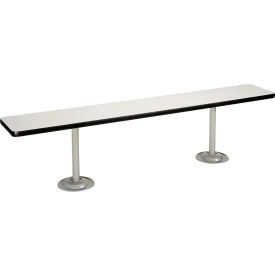 Global Industrial™ Locker Room Bench Laminate w/ Steel Tube Pedestal Legs 72""W x 12""D x 17""H