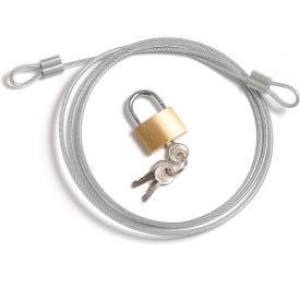 Global Industrial™ Security Cable Kit Includes Cable Padlock And 3 Keys