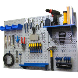 Wall Control Pegboard Standard Tool Storage Kit Gray/Blue 48"" X 32"" X 9""