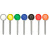 Gem Office Products Spherical Head Map Tack - 0.38"" Length - 250 / Box - Assorted