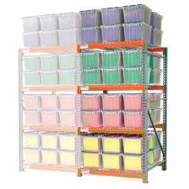 Global Industrial™ Record Storage Rack Add-On Letter Polyethylene Box 48""W x 48""D x 96""H