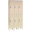 Global Industrial™ Paramount® 2-Tier 6 Door Locker 36""W x 18""D x 78""H Tan Assembled