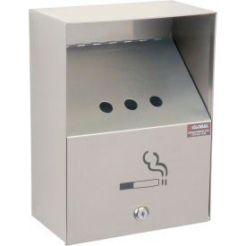 Global Industrial™ Stainless Steel Wall Mount Outdoor Ashtray 1 Gallon