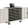 Global Industrial™ Mobile Charging Cart for 24 Chromebooks & Tablets Putty Unassembled