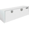 Buyers Steel Underbody Truck Box w/ Stainless Steel Rotary Paddle - White 18x18x48 - 1702210