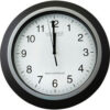 Allpoints 1511054 Clock Wall 12"" Atomix