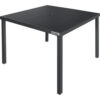 Global Industrial™ 40"" Square Aluminum Slatted Dining Table Black