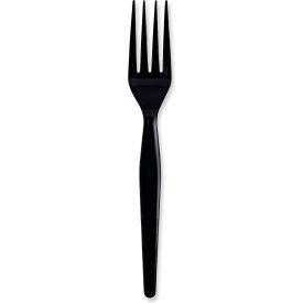 Boardwalk® Heavyweight Wrapped Polystyrene Cutlery Fork Black 1000/case