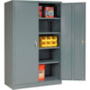 Global Industrial™ Storage Cabinet Turn Handle 48""W x 24""D x 78""H Gray Unassembled