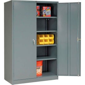 Global Industrial™ Storage Cabinet Turn Handle 48""W x 24""D x 78""H Gray Unassembled