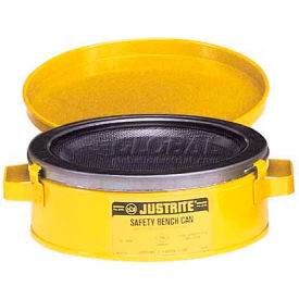 Justrite Bench Can 2-Quart Yellow 10291