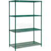 Nexel® 4 Shelf Poly-Green® Wire Shelving Unit Starter 24""W x 24""D x 63""H