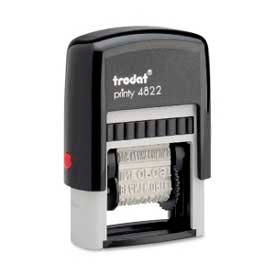 U.S. Stamp & Sign Trodat® Self-inking Message Stamp 12 Phrases 3/8"" x 1-1/4"" Red