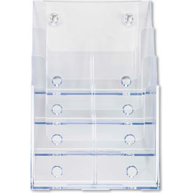 deflect-o 77441 Multi Compartment DocuHolder 4 Compartments 9-1/4""W x 7""D x 13-1/2""H Clear