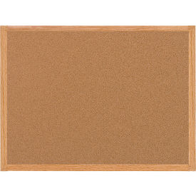 MasterVision Cork Bulletin Board 48"" X 96"" Oak MDF Frame