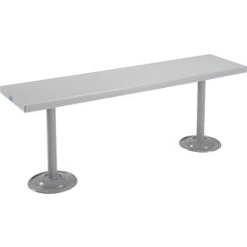 Global Industrial™ Locker Room Bench Plastic Top with Pedestal Legs 48""W x 12""D x 17""H