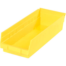 Global Industrial™ Plastic Nesting Storage Shelf Bin 6-5/8""W x 17-7/8""L x 4""H Yellow