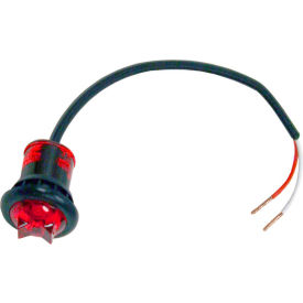 Buyers .75"" Round Marker Clearance Lights - 1 LED Red With Stripped Leads - 5627512