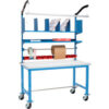 Global Industrial™ Mobile Packing Workbench W/Riser Kit Laminate Square Edge 60""W x 36""D