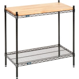 Nexel® 2 Shelf Black Epoxy Wire Shelving Display Unit Starter 36""W x 18""D x 34""H
