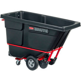 Rubbermaid® Brute Rotomolded Tilt Truck Standard Duty 1/2 Cubic Yard Black