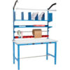 Global Industrial™ Packing Workbench W/Riser Kit & Power Apron ESD Square Edge 60""W x 36""D